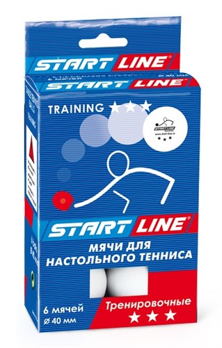 Мячи белые 6 шт Start Line Training 3* - фото 47083